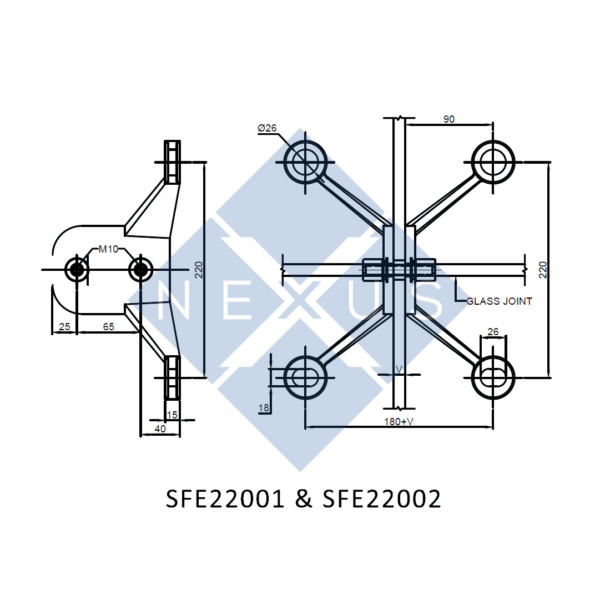 Spider Routels Fin Type 4-Leg Spider - SFE22001 + SFE22002 - NEXUS