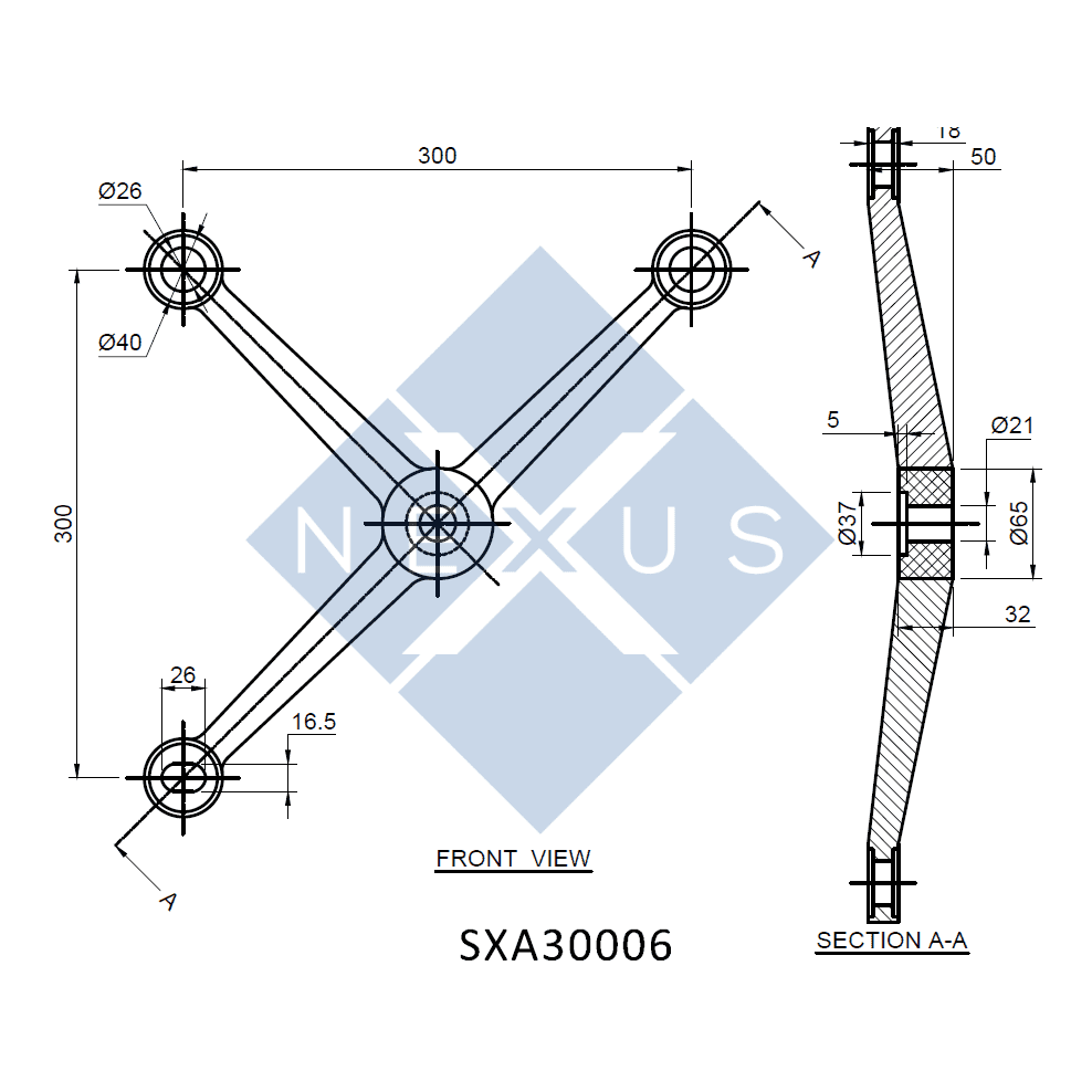 Spider System Routels X-Type 3-Leg Spider - SXA30006 - NEXUS