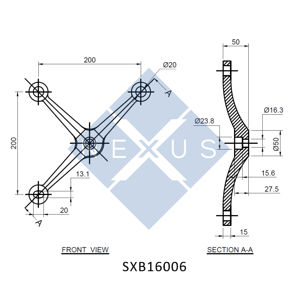 Spider Routels X-Type 3-Leg Spider - SXB16006 - NEXUS
