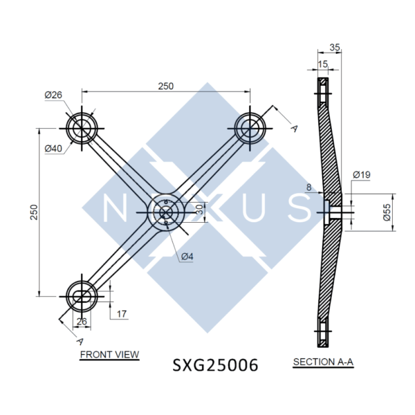 Spider Routels X-Type 3-Leg Spider - SXG25006 - NEXUS